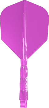 Viper Diamond Core Dart Flights - Moulded Flights & Shaft - Standard - Neon Pink