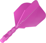 Viper Diamond Core Dart Flights - Moulded Flights & Shaft - Standard - Neon Pink
