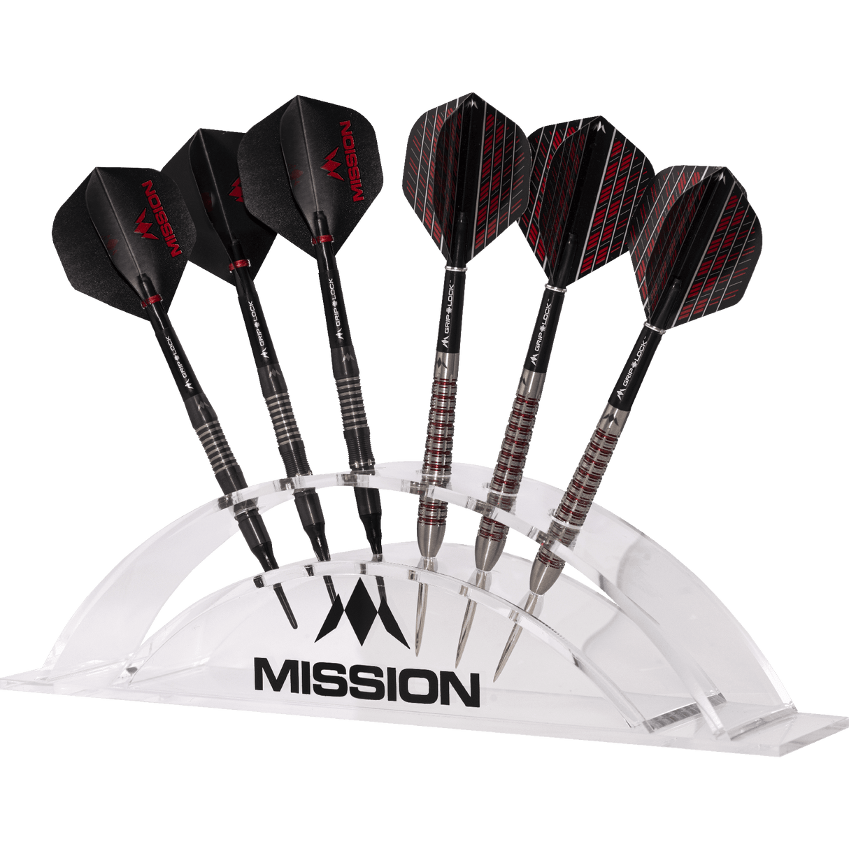 *Mission Station 6 - holds 6 darts - Acrylic Darts Display Arc