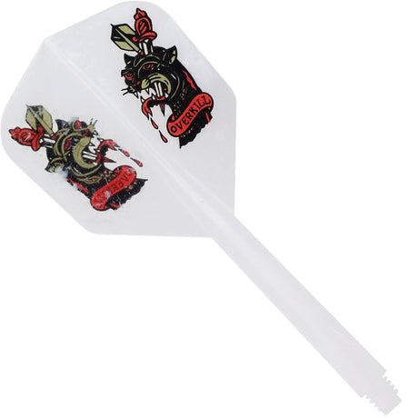 *Condor Dart Flights - Zero Stress - Small - Overkill - Marble White Long