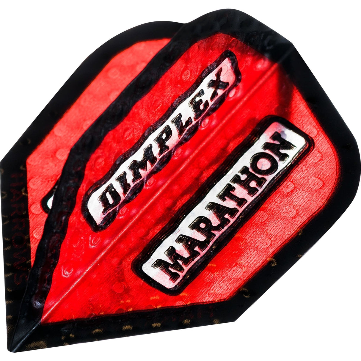 *Harrows Dart Flights - Dimplex Marathon - Std - Black Rim Red