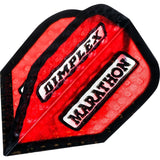 *Harrows Dart Flights - Dimplex Marathon - Std - Black Rim Red