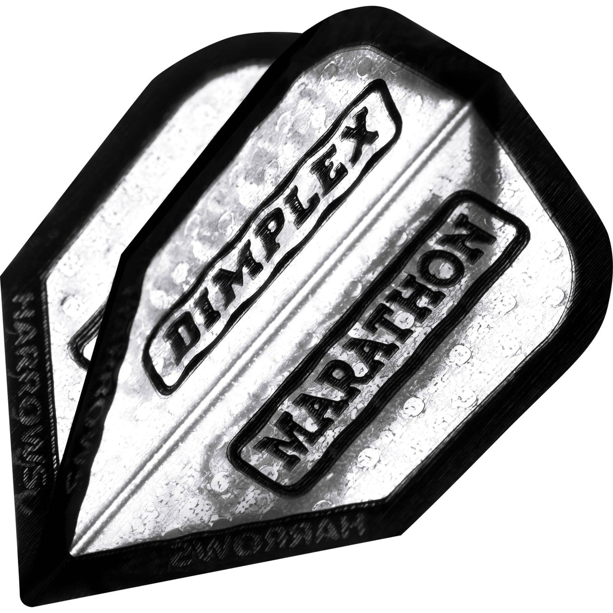 *Harrows Dart Flights - Dimplex Marathon - Std - Black Rim Clear