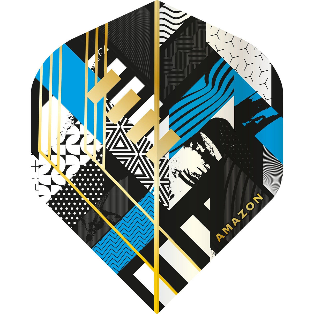*Amazon Abstract Dart Flights - No2 - Std - Black Cyan