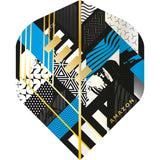 *Amazon Abstract Dart Flights - No2 - Std - Black Cyan