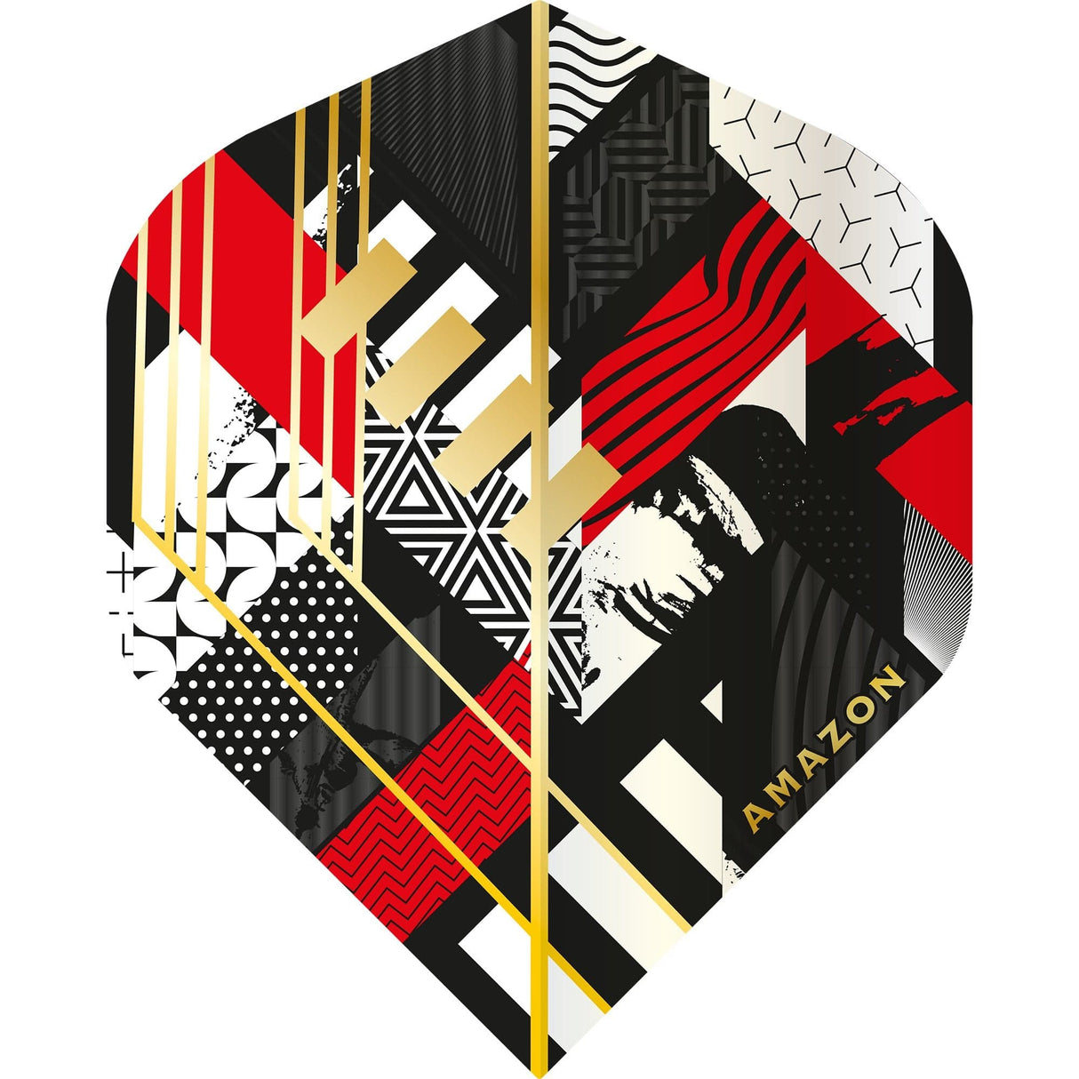 *Amazon Abstract Dart Flights - No2 - Std - Black Red