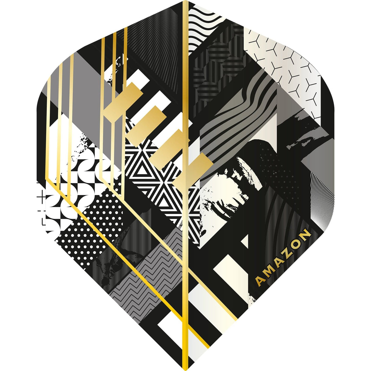 *Amazon Abstract Dart Flights - No2 - Std - Black Grey