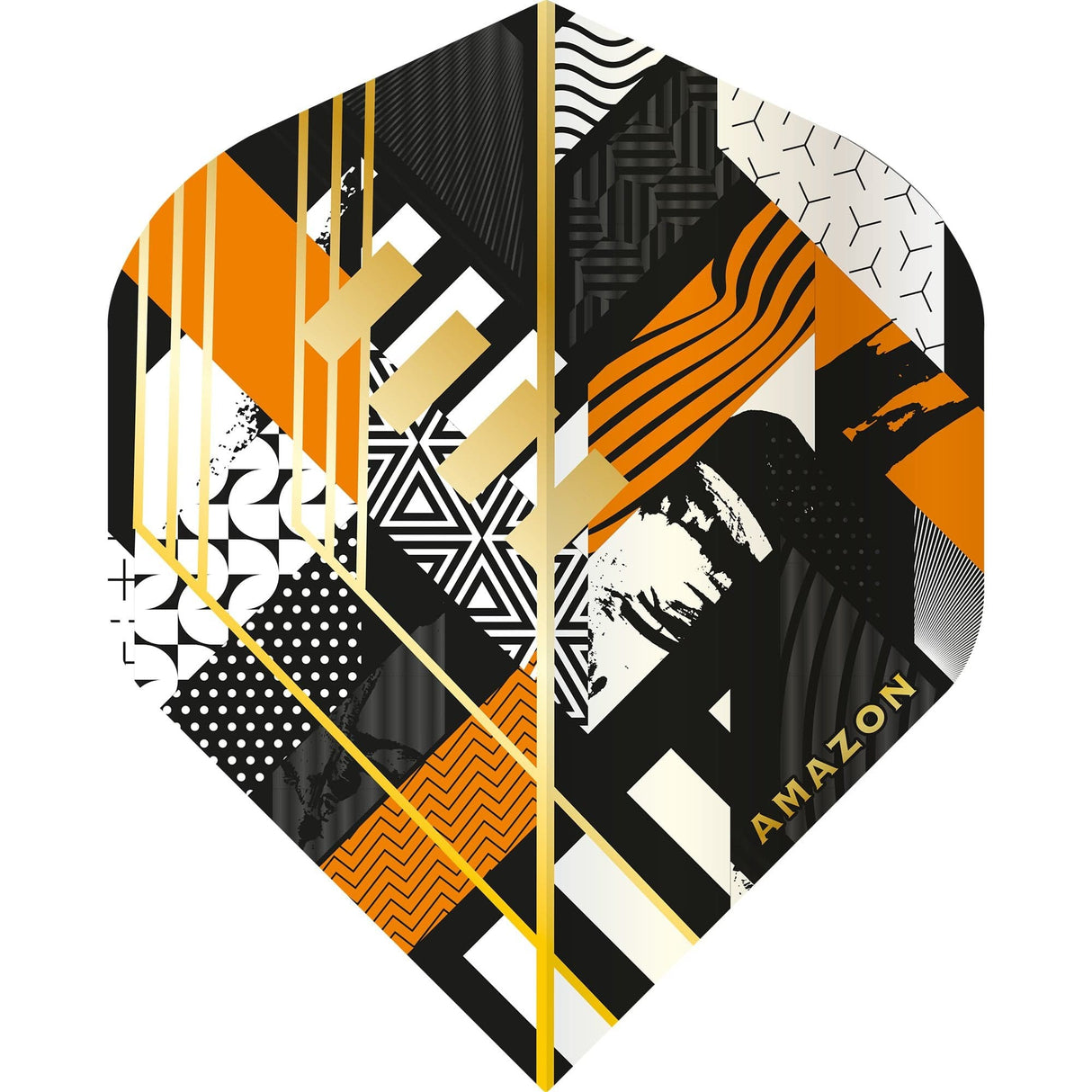 *Amazon Abstract Dart Flights - No2 - Std - Black Orange