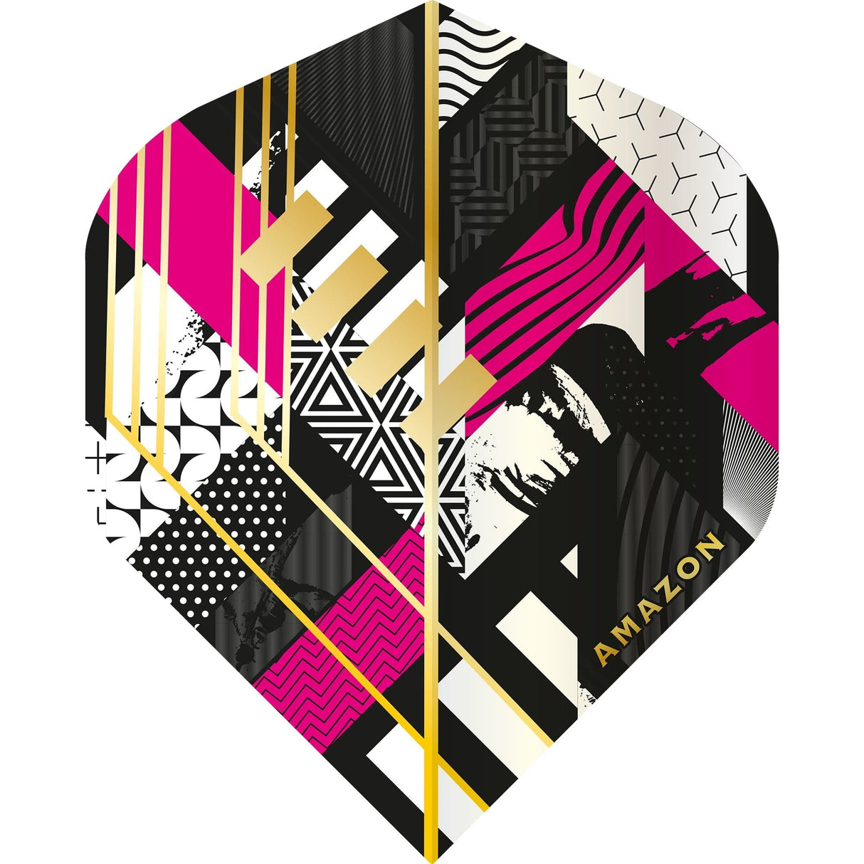 *Amazon Abstract Dart Flights - No2 - Std - Black Magenta