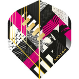*Amazon Abstract Dart Flights - No2 - Std - Black Magenta