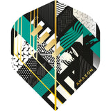 *Amazon Abstract Dart Flights - No2 - Std - Black Aqua