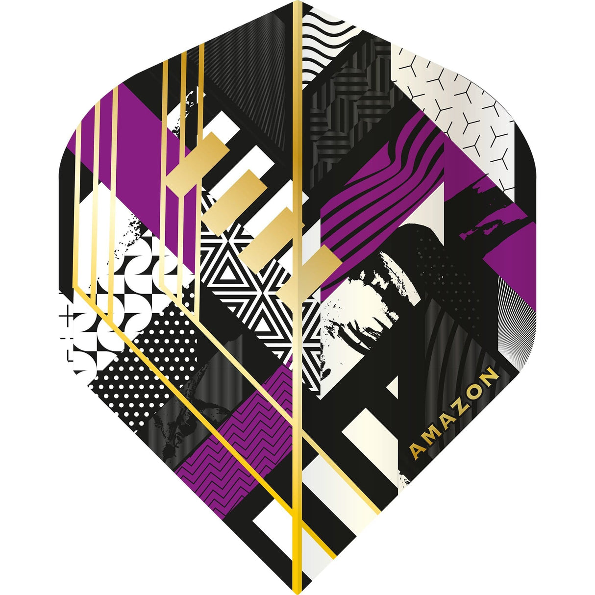 *Amazon Abstract Dart Flights - No2 - Std - Black Purple