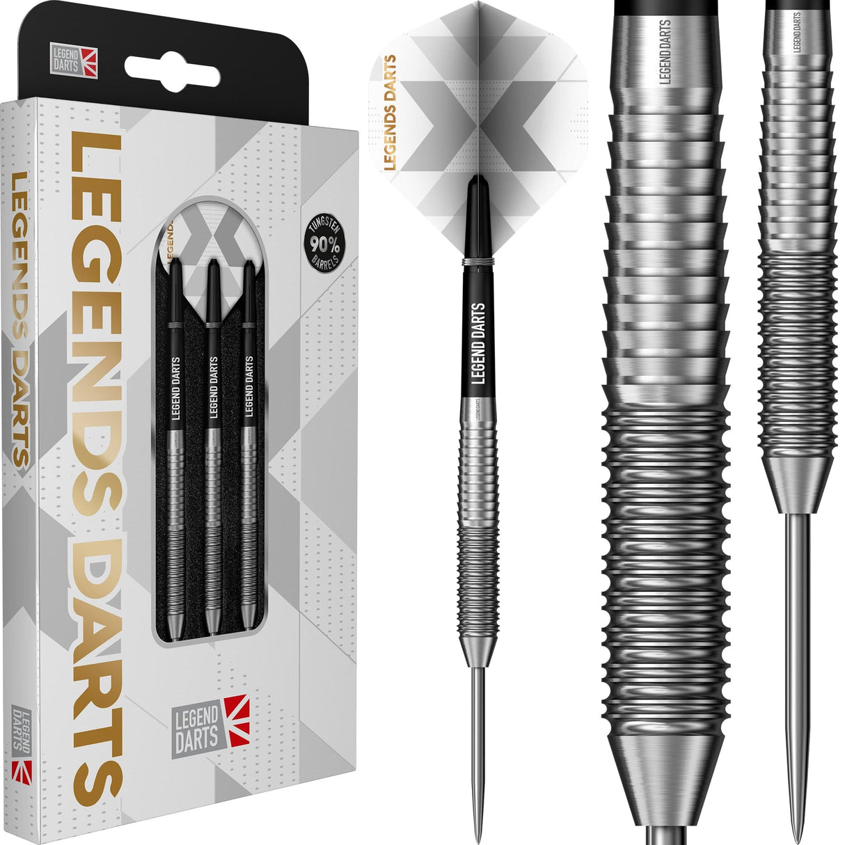 Legend Darts - Steel Tip - 90% Tungsten - Pro Series - V13 - Rear Shark