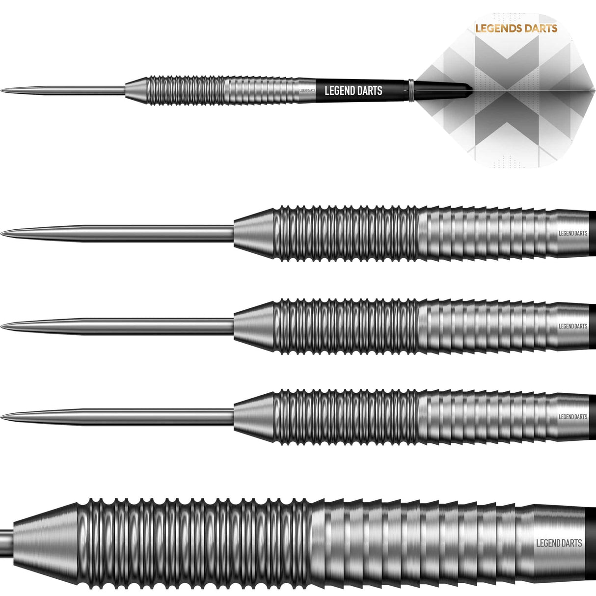 Legend Darts - Steel Tip - 90% Tungsten - Pro Series - V13 - Rear Shark