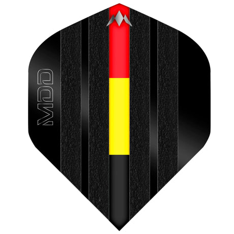 Mission Solo Dart Flights - 100 Micron - Standard No2 - Mike De Decker - Black