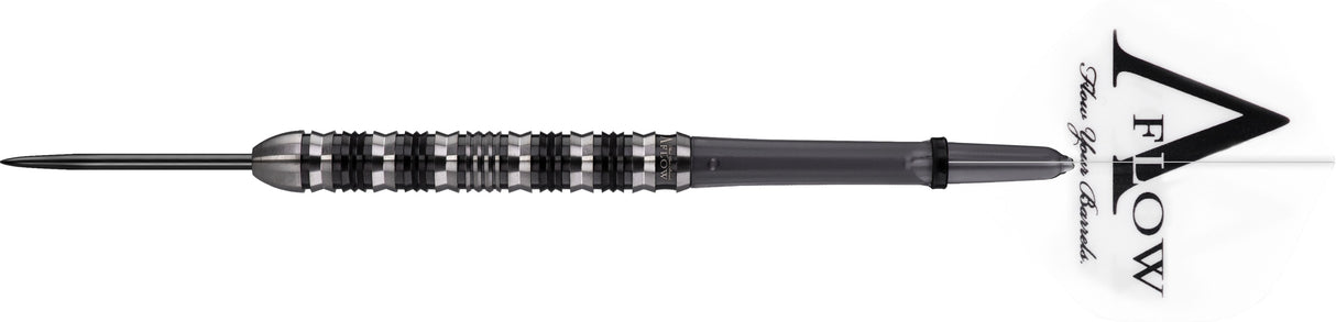 Dynasty Darts - Crystal Line - A Flow - Steel Tip - OHM - Black & Silver - 22g 22g