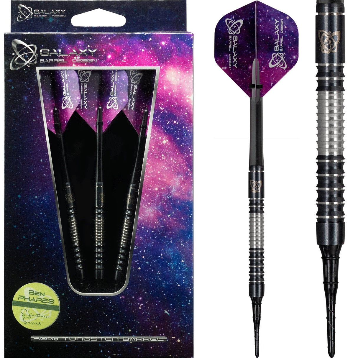 *Galaxy Ben Phares Darts - Soft Tip - Big Ben - Natural 18g