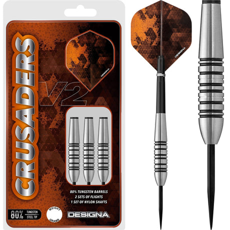 Designa Crusader V2 Darts - Steel Tip - M5 22g