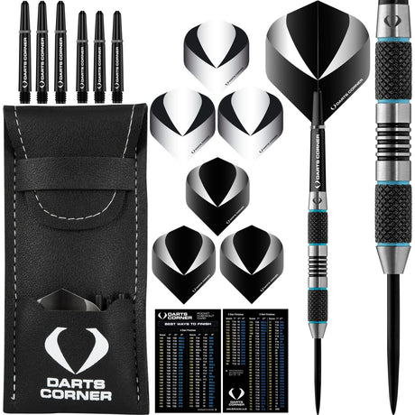 Darts Corner Marine Darts - Steel Tip - M1 - Aqua Black 22g