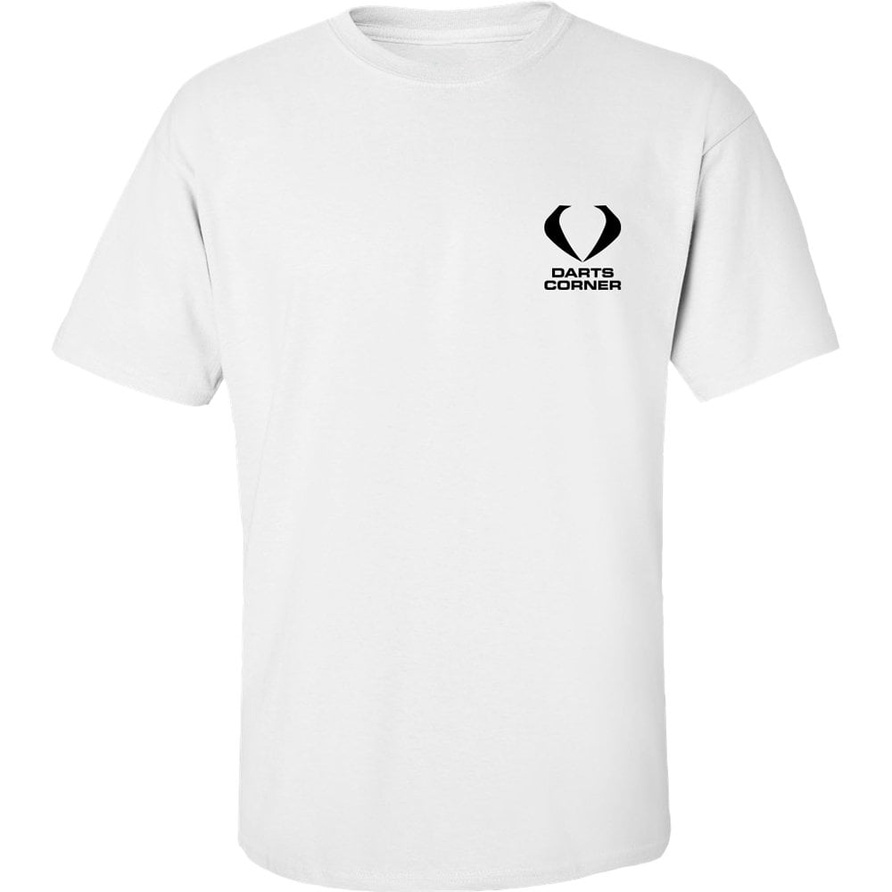 Darts Corner T Shirt - with DC Logo - White 2XL