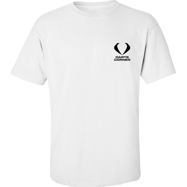 Darts Corner T Shirt - with DC Logo - White 2XL