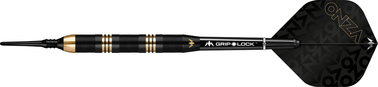 Mission Onza Darts - Soft Tip Brass - M1 - Black & Gold 19g