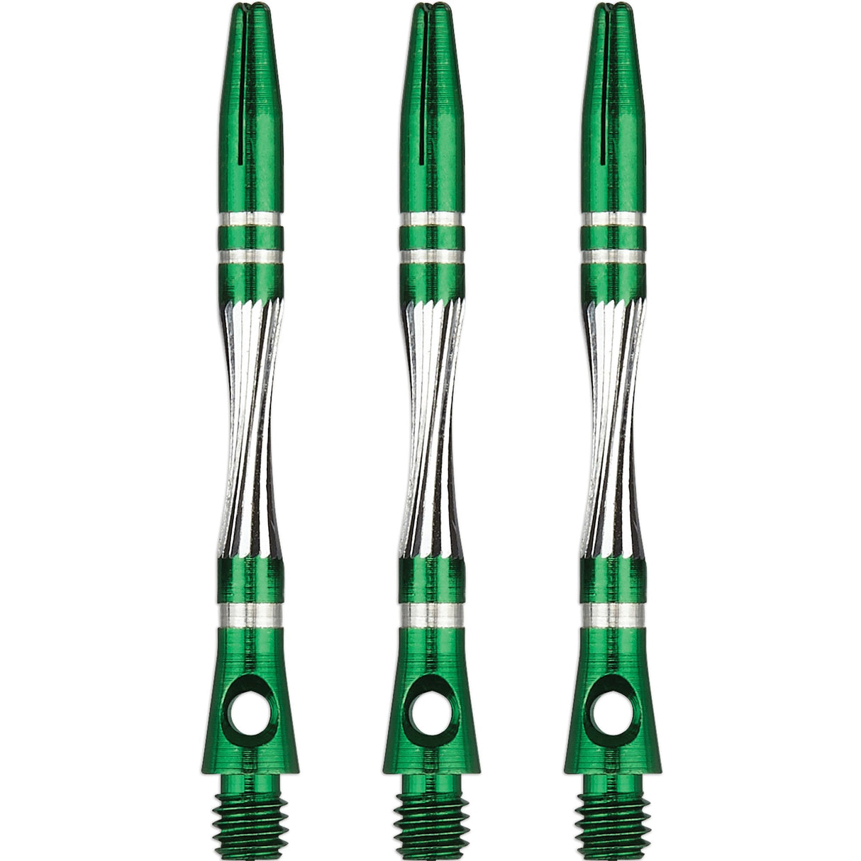 Unicorn Twist Dart Shafts - Aluminium Stems - Green Medium