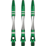 Unicorn Twist Dart Shafts - Aluminium Stems - Green Medium