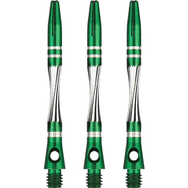 Unicorn Twist Dart Shafts - Aluminium Stems - Green Medium