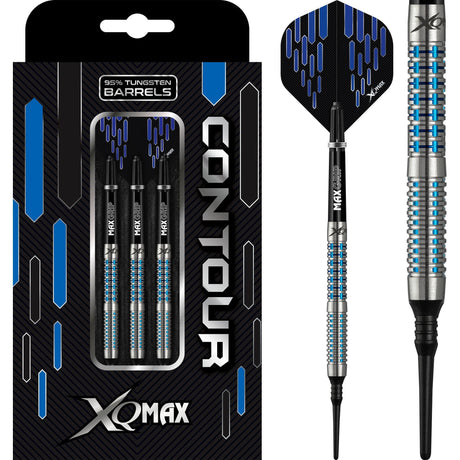 *XQMax Contour Darts - Soft Tip - M2 - Blue Titanium
