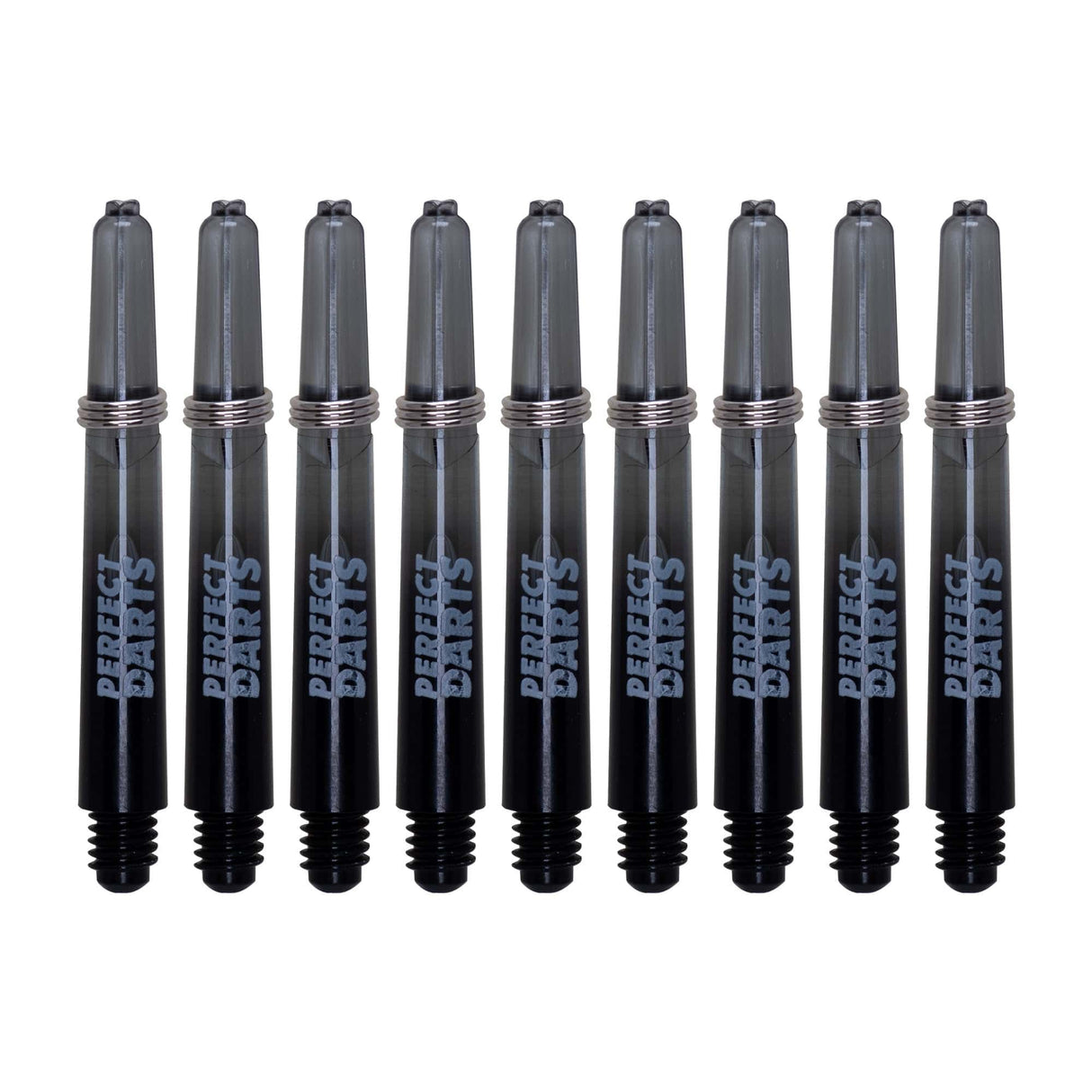 Perfect Darts - Two Tone Shafts - Polycarbonate - Black & Grey - Tweenie - 3 Sets Pack
