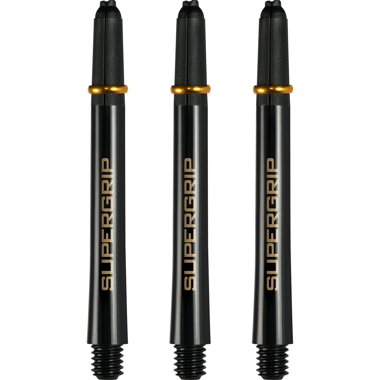 Harrows Supergrip Shafts - Dart Stems - Black Gold Medium