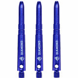 Cuesoul - Aluminium Dart Shafts - Diamond - Value Pack - 4 sets - Blue Medium