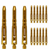 Cuesoul - Aluminium Dart Shafts - Diamond - Value Pack - 4 sets - Gold