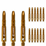 Cuesoul - Aluminium Dart Shafts - Diamond - Value Pack - 4 sets - Gold