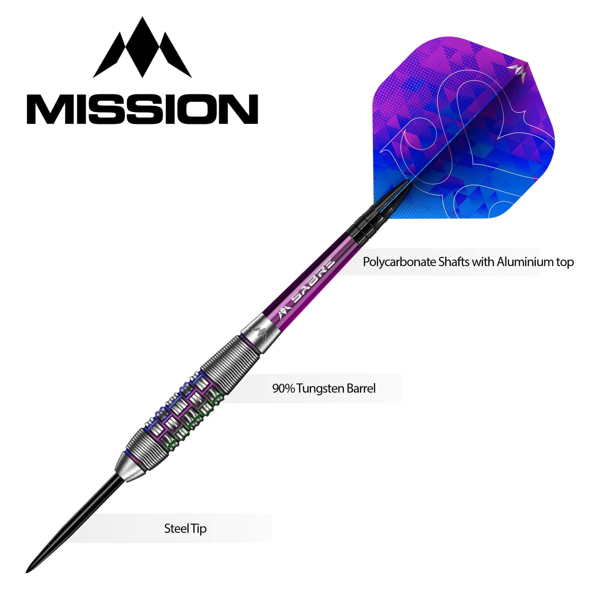 *Mission Suzanne Smith Darts - Steel Tip - Coral PVD
