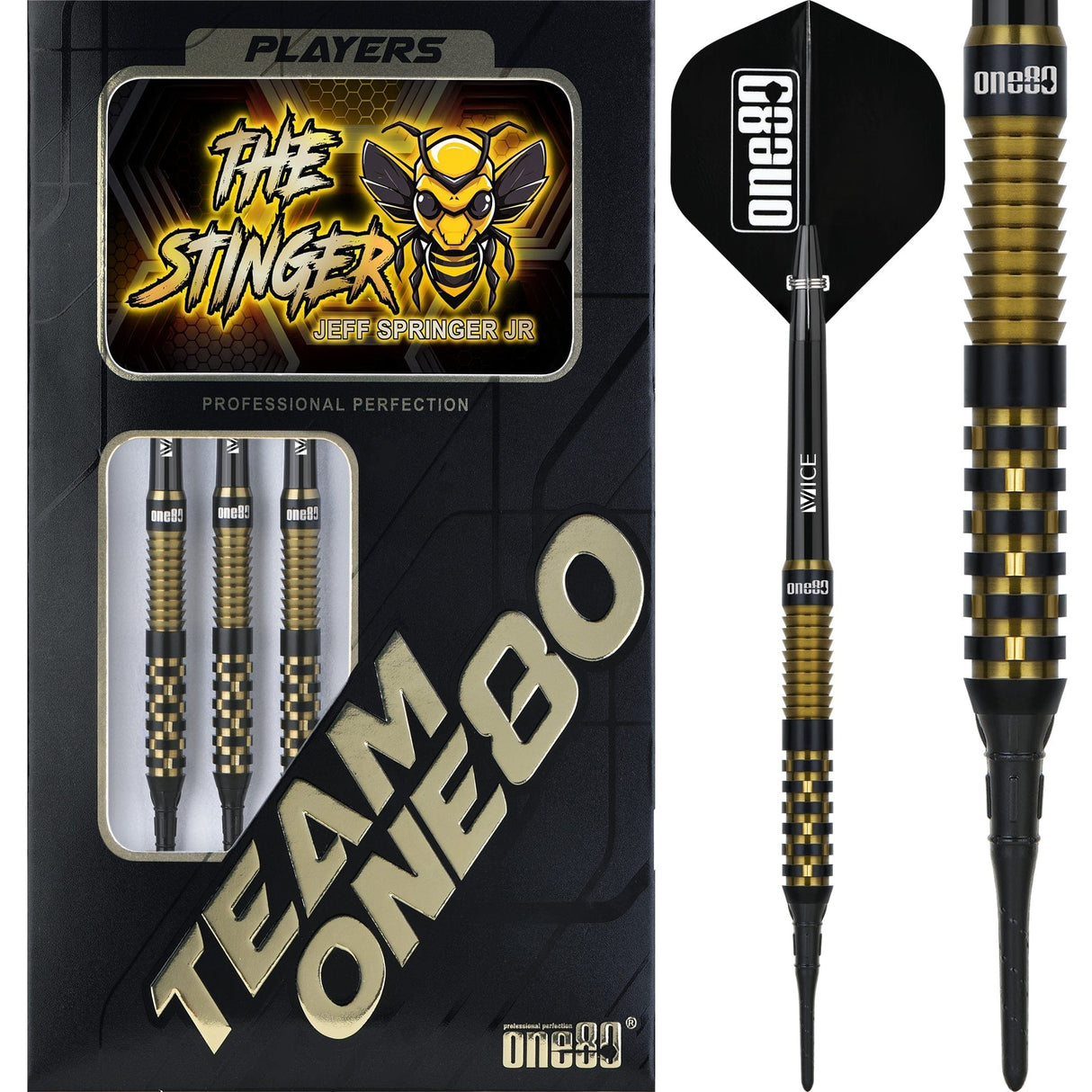 One80 Jeff Springer Darts - Soft Tip - 90% Tungsten