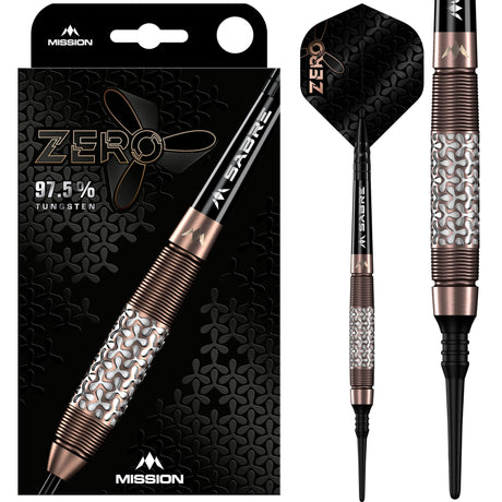 Mission Zero Darts - Soft Tip - 97.5% Tungsten - Bronze PVD