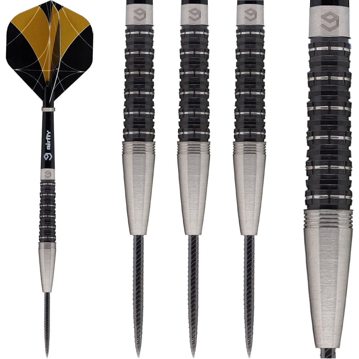 *Caliburn Nights Watch Darts - Steel Tip - 95% - N2 - Black 22g