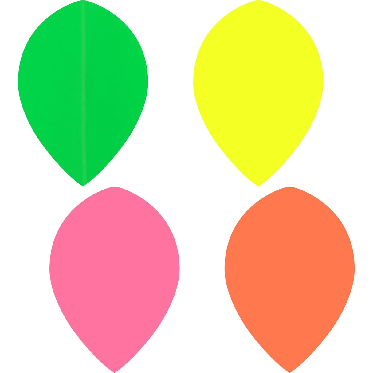 *Dart Flights - Poly Plain Fluoresent - Pear - Fluro