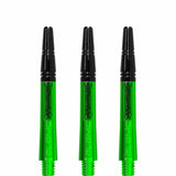 Harrows Alamo VS2 Dart Shafts - Polycarbonate - Black Aluminium Top - Green Tweenie