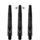 Harrows Carbon 360 Shafts - Polycarbonate Dart Stems with Carbon Top - Black Tweenie