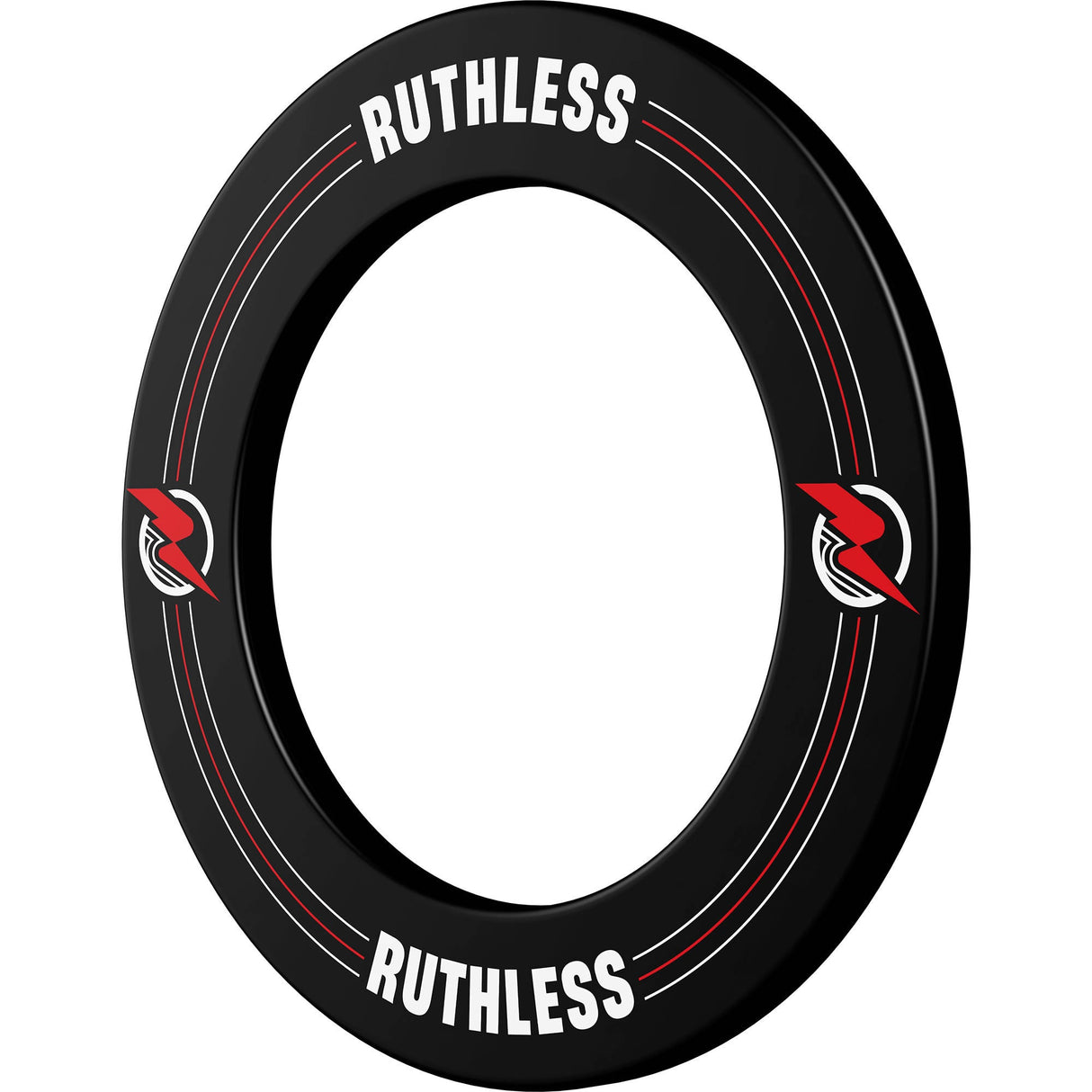 Ruthless Dartboard Surround - Professional - Gedrucktes Design - Schwarz