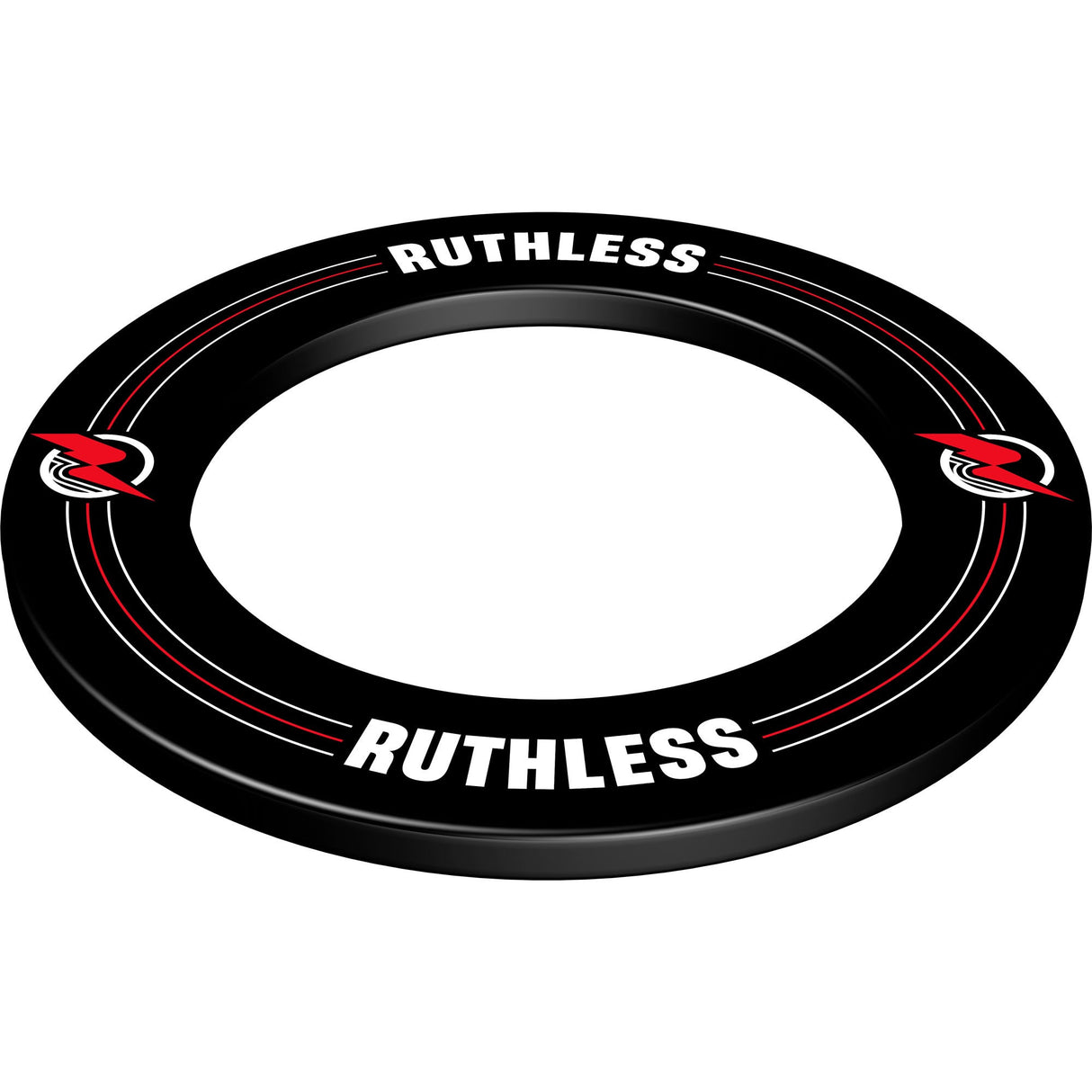 Ruthless Dartboard Surround - Professional - Gedrucktes Design - Schwarz