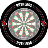 Ruthless Dartboard Surround - Professional - Gedrucktes Design - Schwarz