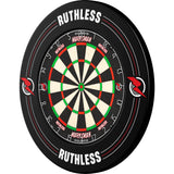Ruthless Dartboard Surround - Professional - Gedrucktes Design - Schwarz