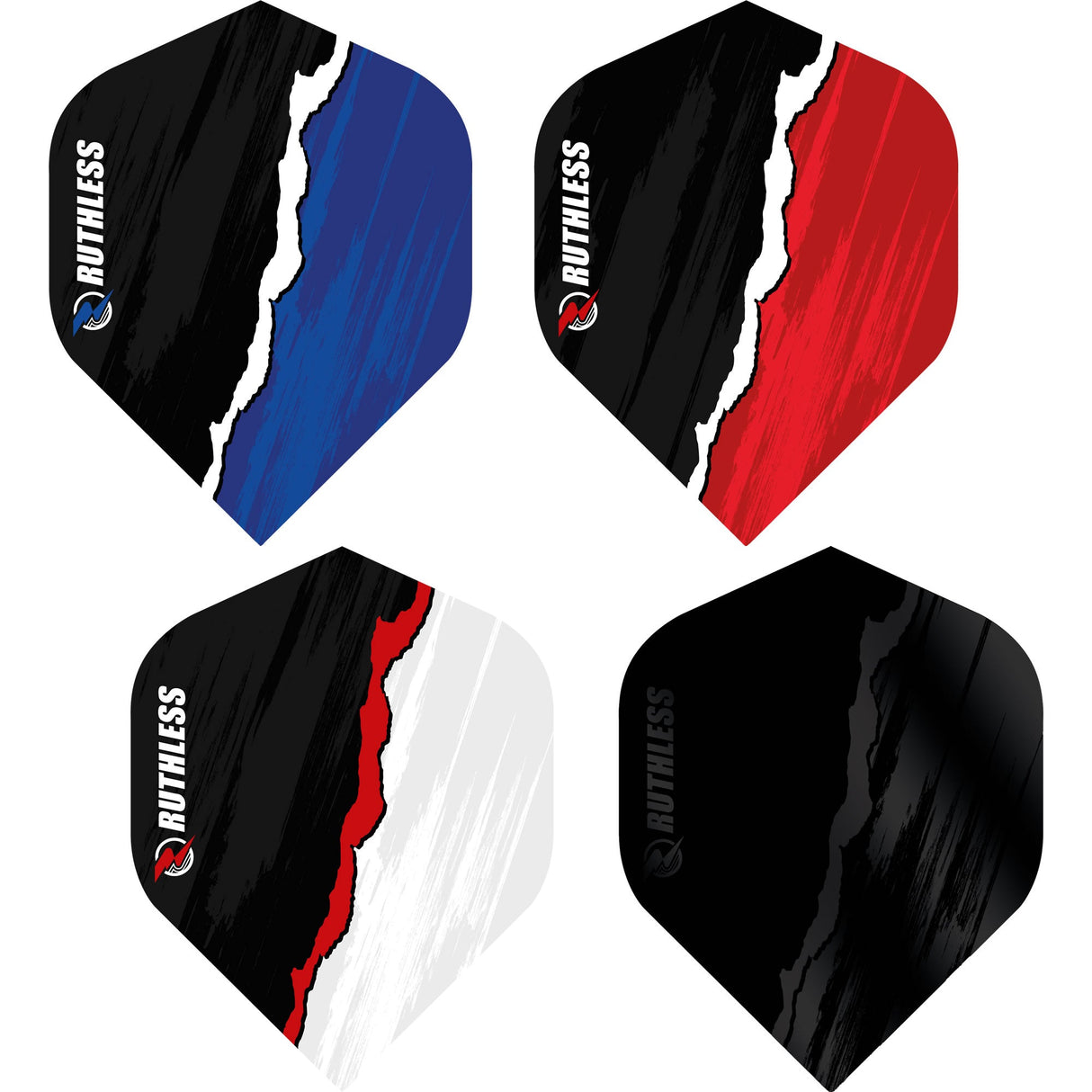 Ruthless RipTorn Dart Flights - Std - Nr. 2 - Schwarz