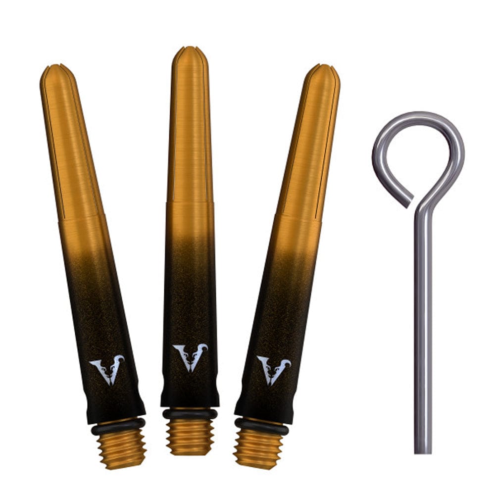 Viper Viperlock Aluminium Dart Shafts - inc O-Rings and Locking Pin - Black & Gold