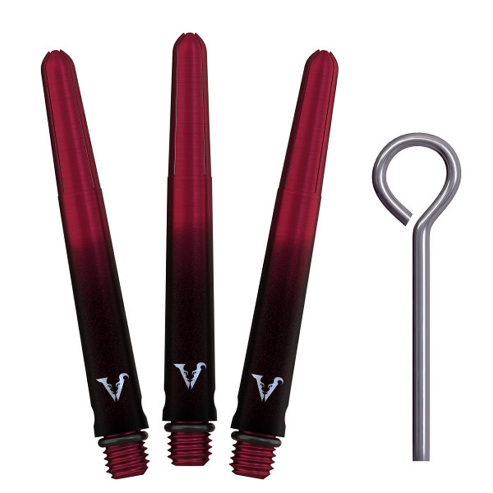 Viper Viperlock Aluminium-Dartschäfte – inkl. O-Ringe und Sicherungsstift – Schwarz &amp; Rot