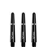 XQMax Polycarbonate Dart Shafts - Solid Colour with Logo - includes Springs - Black